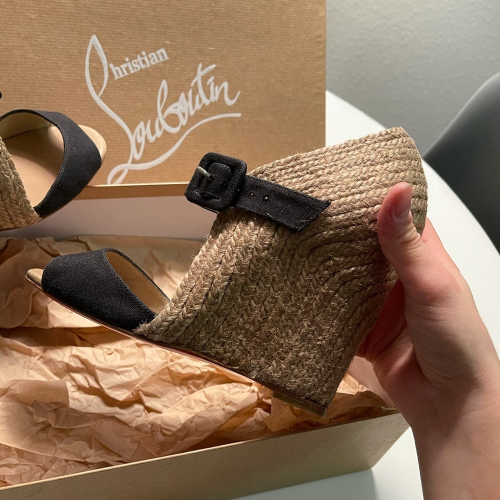 CHRISTIAN LOUBOUTIN $1950 + CLB WEDGE HEELS